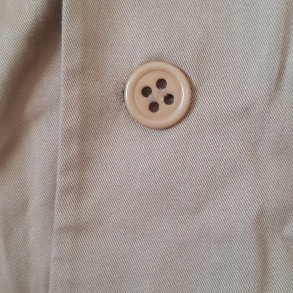 A.P.C. Single Breasted Short Classic Beige Tan Camel Cotton Trenchcoat Size 34 - Picture 8 of 10